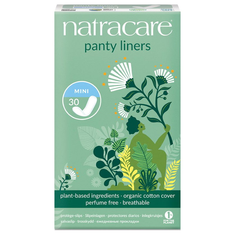 Natracare, Protej-slip Mini cu suprafață din bumbac organic, 30 bucăți