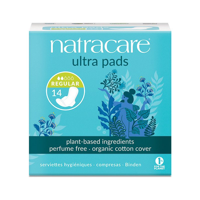Absorbante cu aripioare Natracare Ultra Regular, 2 picături – 14 bucăți