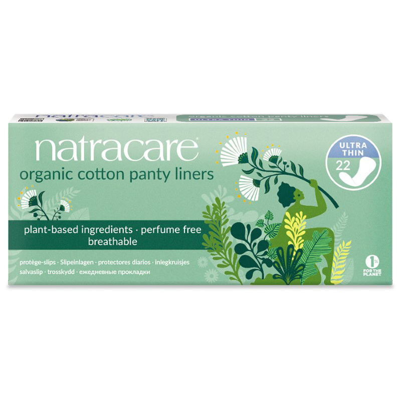 Natracare, Protej-slipuri ultra-subțiri din bumbac organic – 22 bucăți
