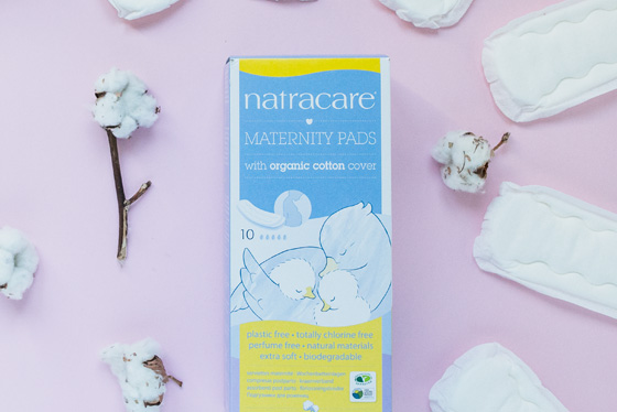 Natracare, Absorbante pentru perioada sarcinii cu suprafață din bumbac organic – 10 bucăți