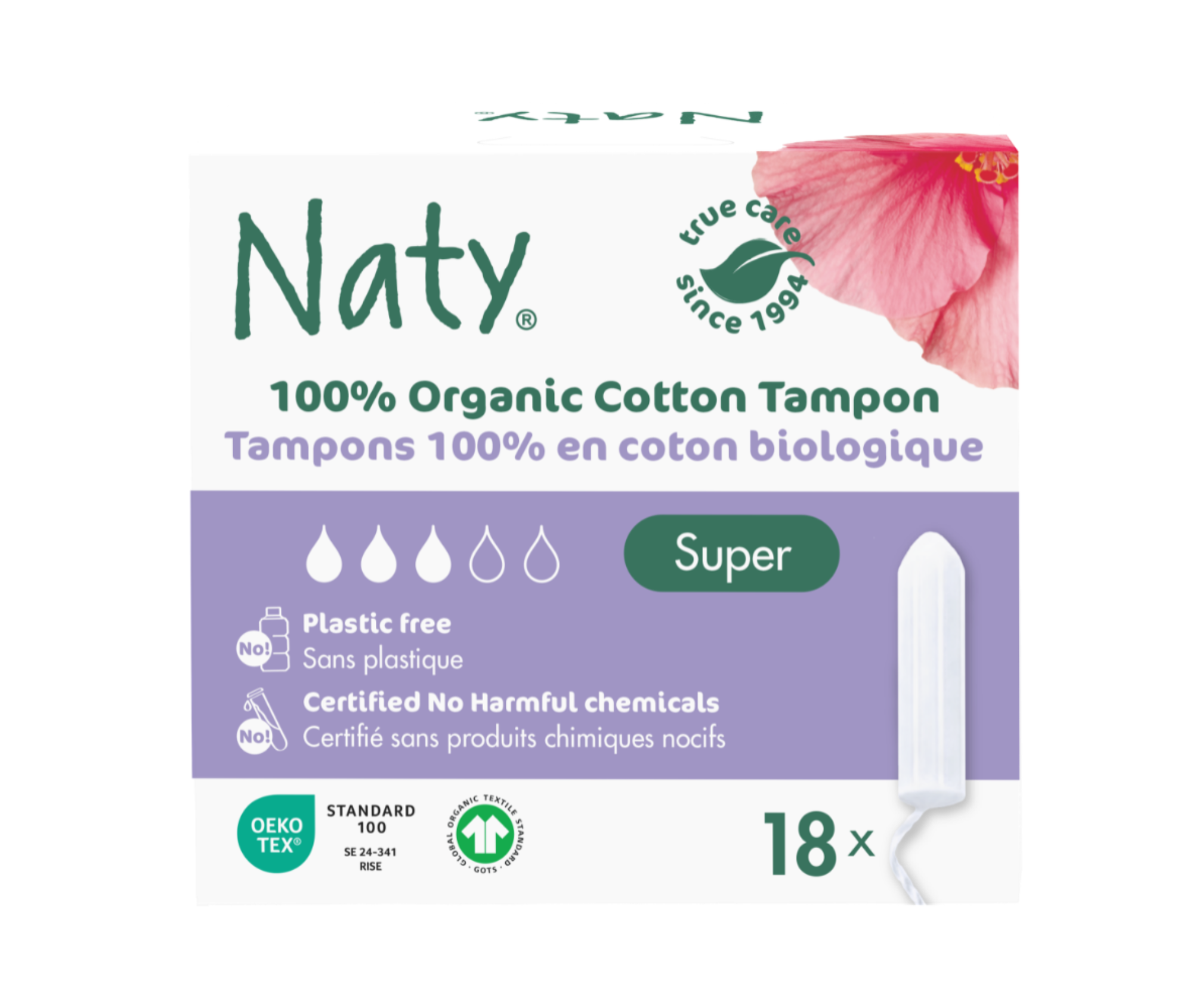 Tampoane Naty Super – 18 bucăți