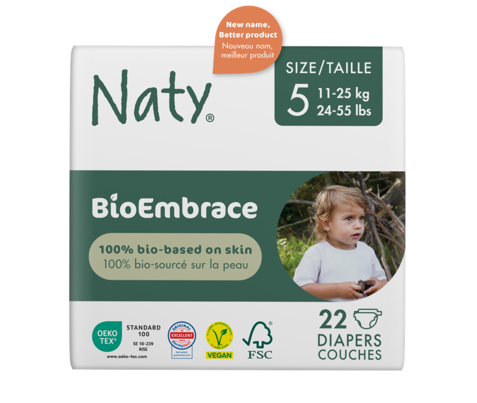 Подгузники Naty 5, 11-25 кг, 22 шт