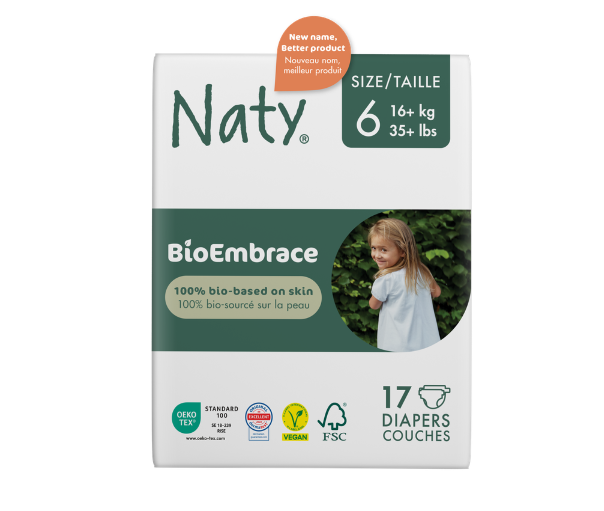 Подгузники Naty 6, 16+ кг, 17 шт