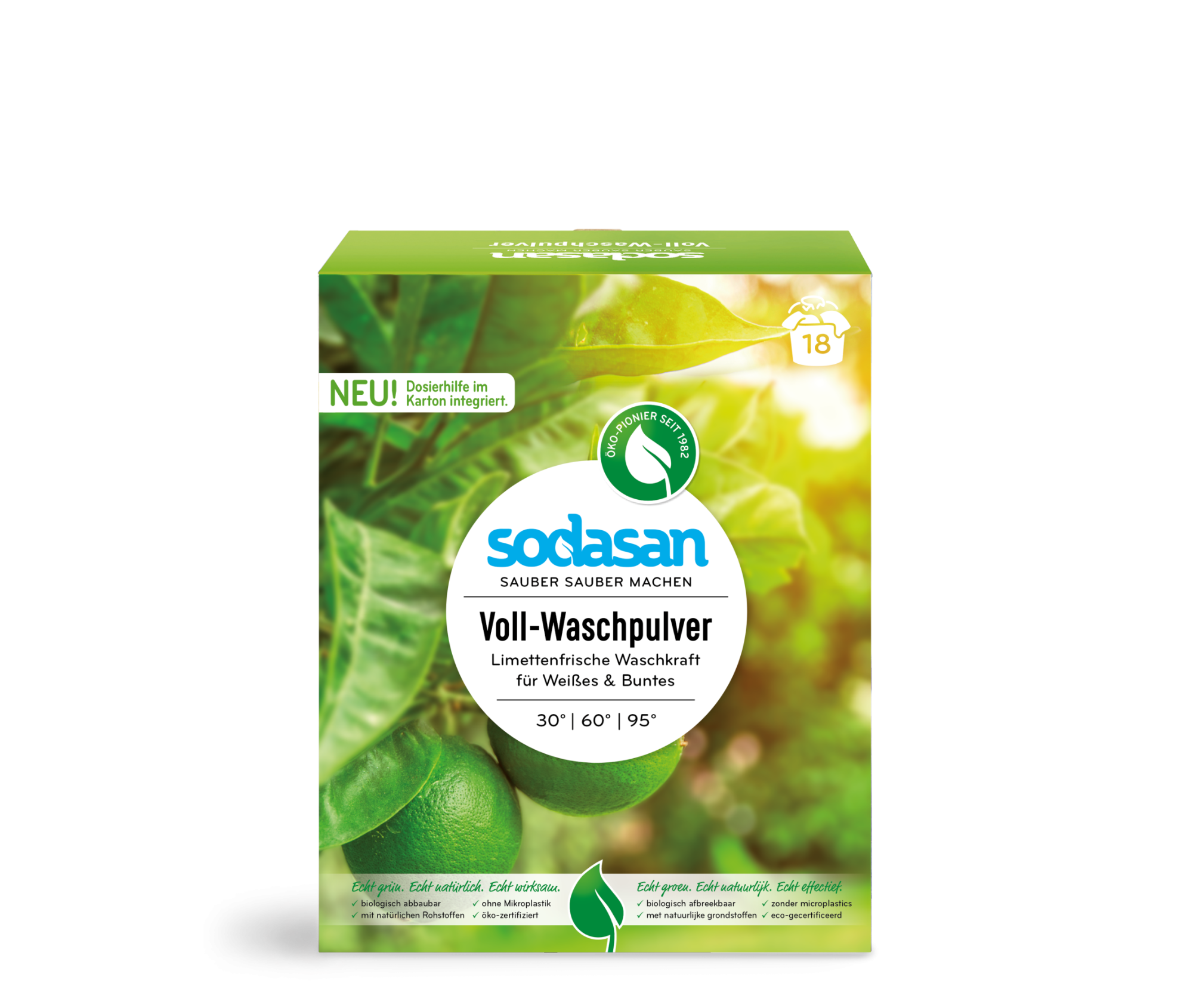 Detergent pudră ecologic BIO SODASAN pentru rufe colorate, 1,01 kg