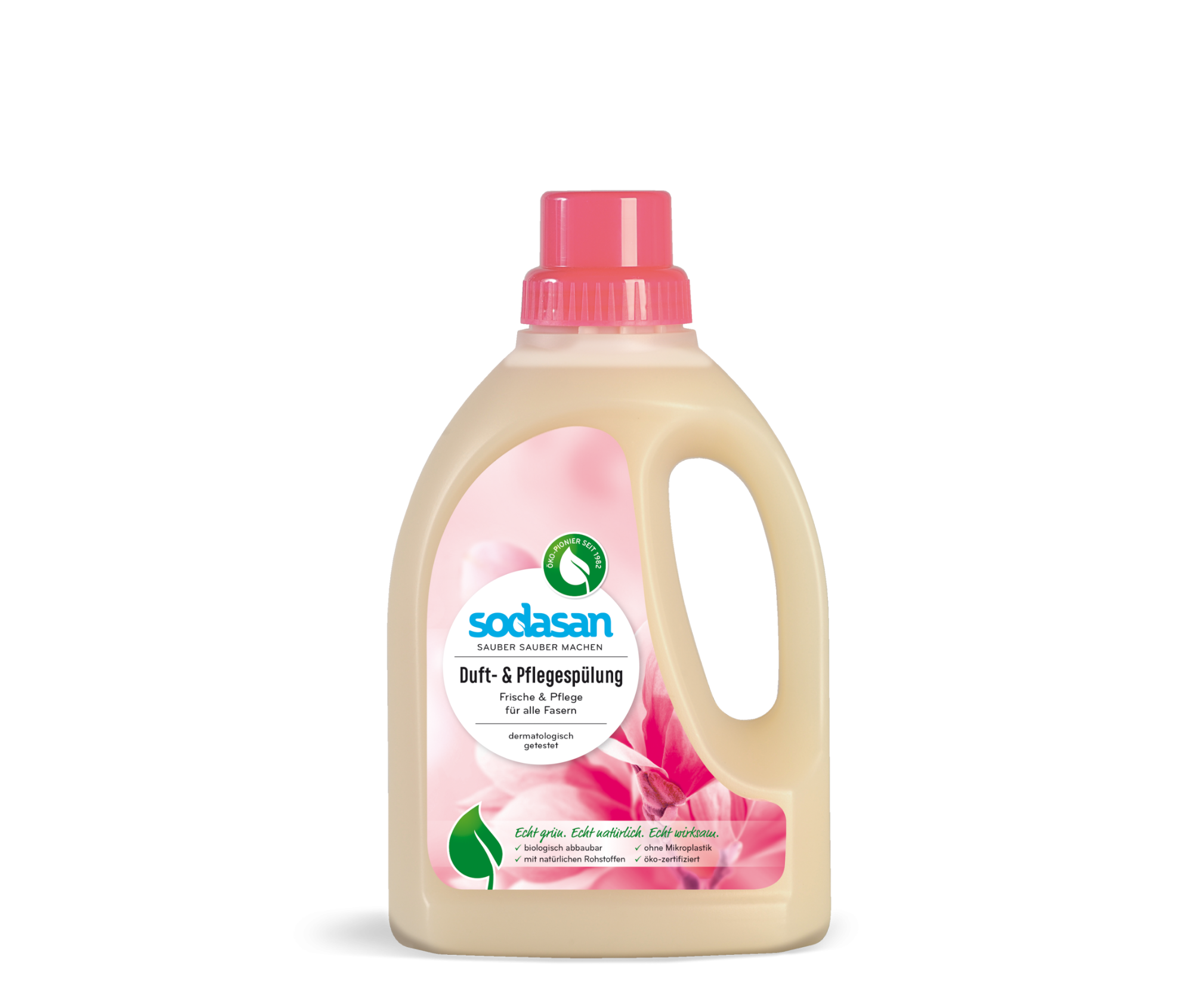 Balsam de rufe și parfumant bio SODASAN cu aromă de magnolie, 750 ml
