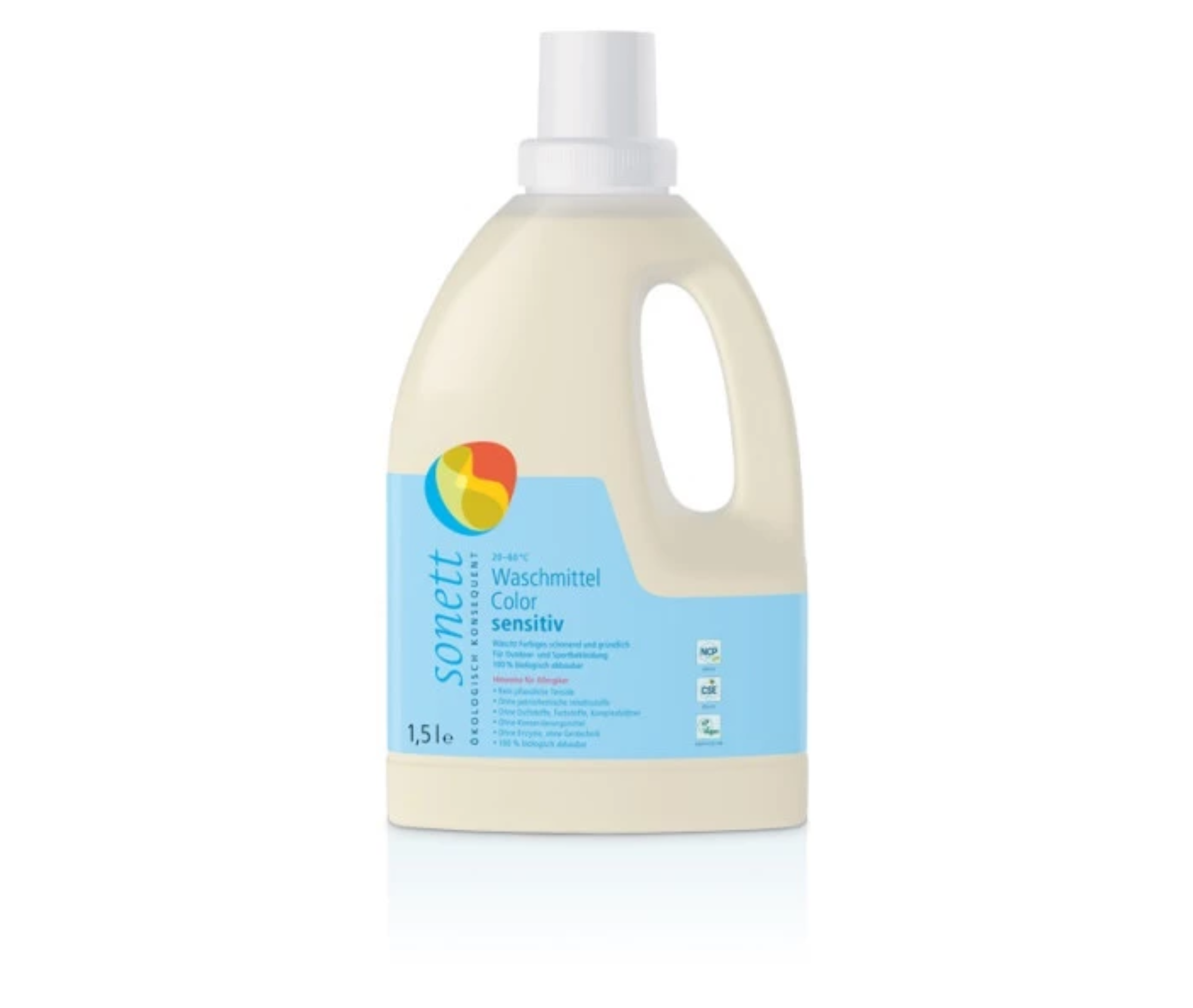 Detergent lichid pentru rufe colorate Sonett Sensitive, 1,5 L