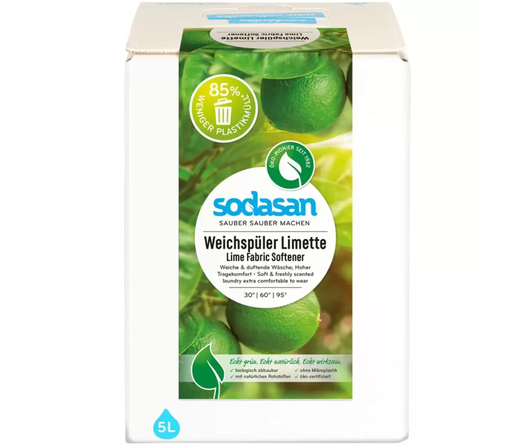 Balsam de rufe bio SODASAN cu parfum de lime, 5 l