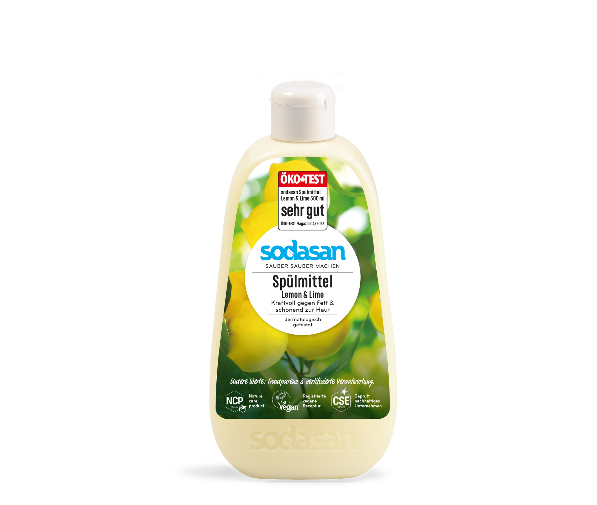 Detergent de vase SODASAN cu lămâie și lime, 500 ml