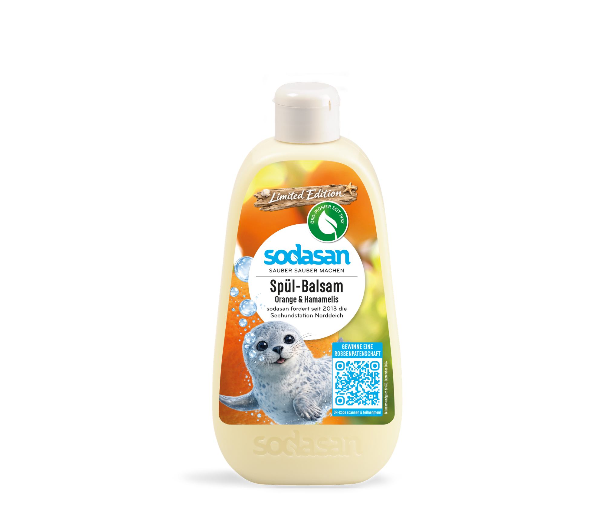 Balsam lichid organic concentrat pentru spălarea vaselor cu portocală SODASAN, 500 ml