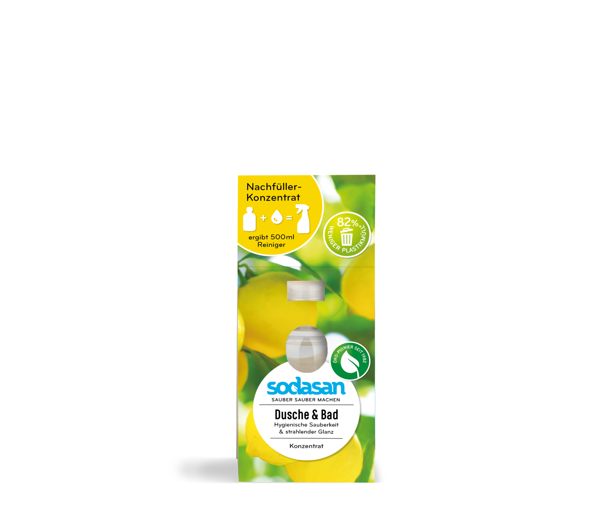 Soluție bio concentrată SODASAN pentru curățarea băii și dușului, refill, 100 ml