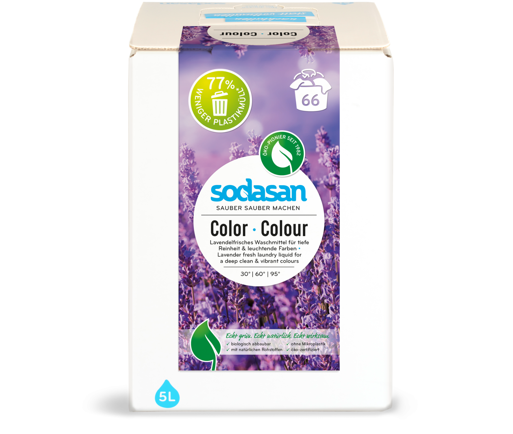 Gel de spălare SODASAN Color Lavandă, 5 l