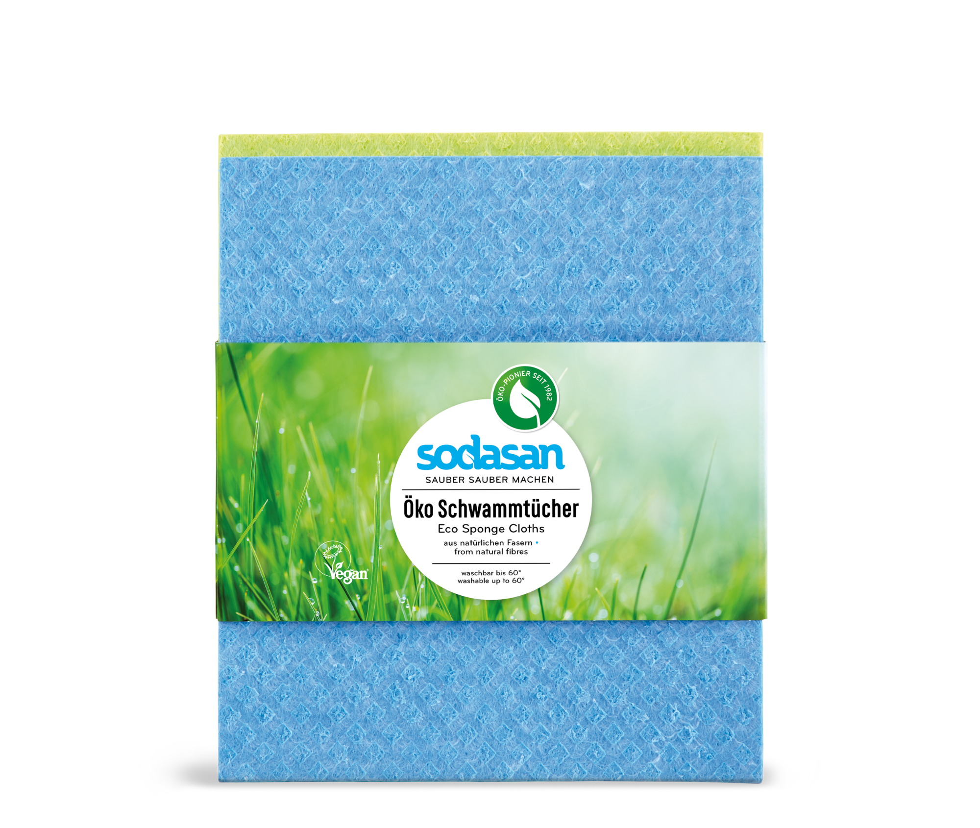 Lavete-burete SODASAN ECO Sponge Cloth pentru curățare umedă, 2 buc.