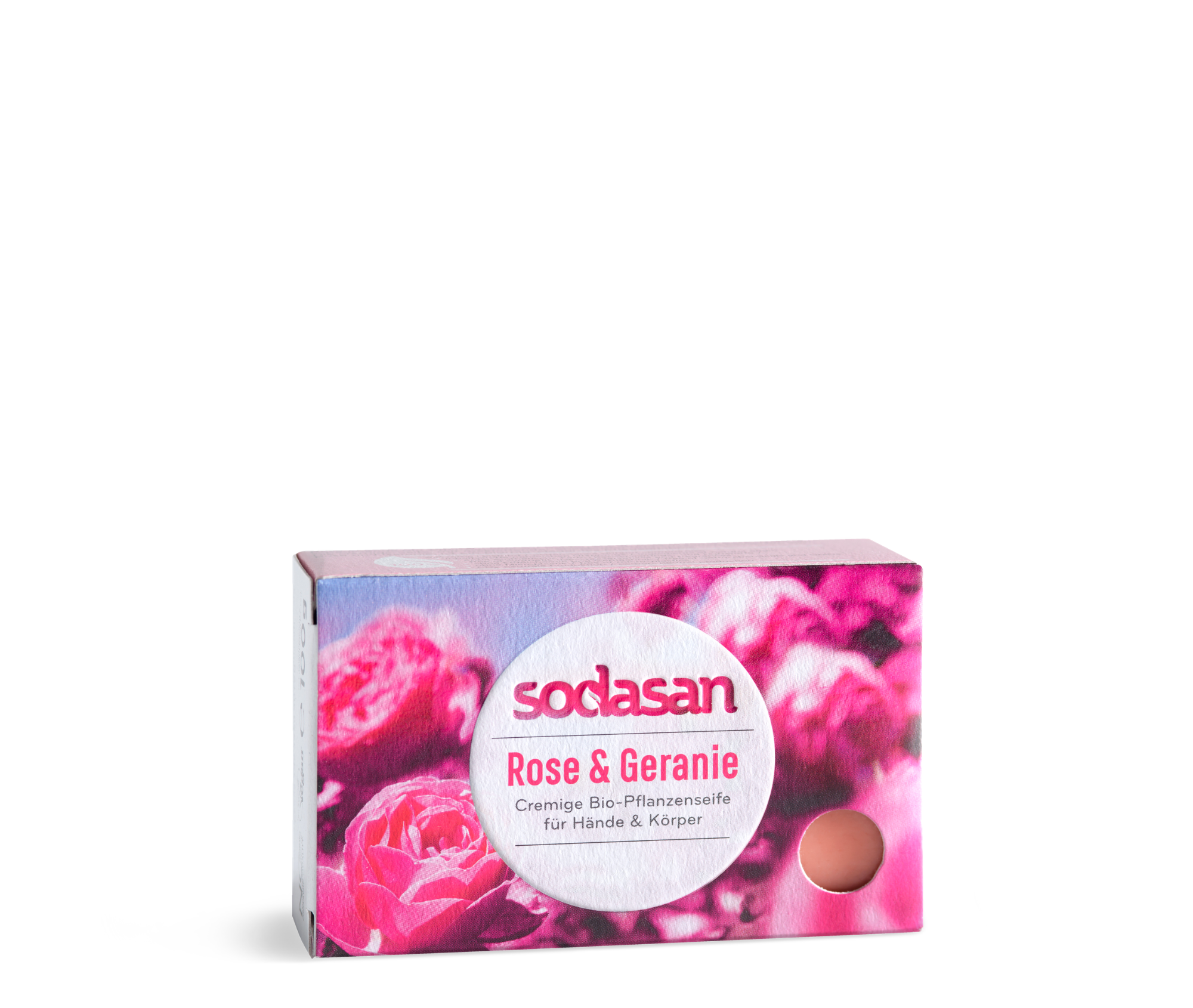 Săpun cremă organic anti-îmbătrânire pentru față și corp SODASAN Trandafir-Gerană, 100 g