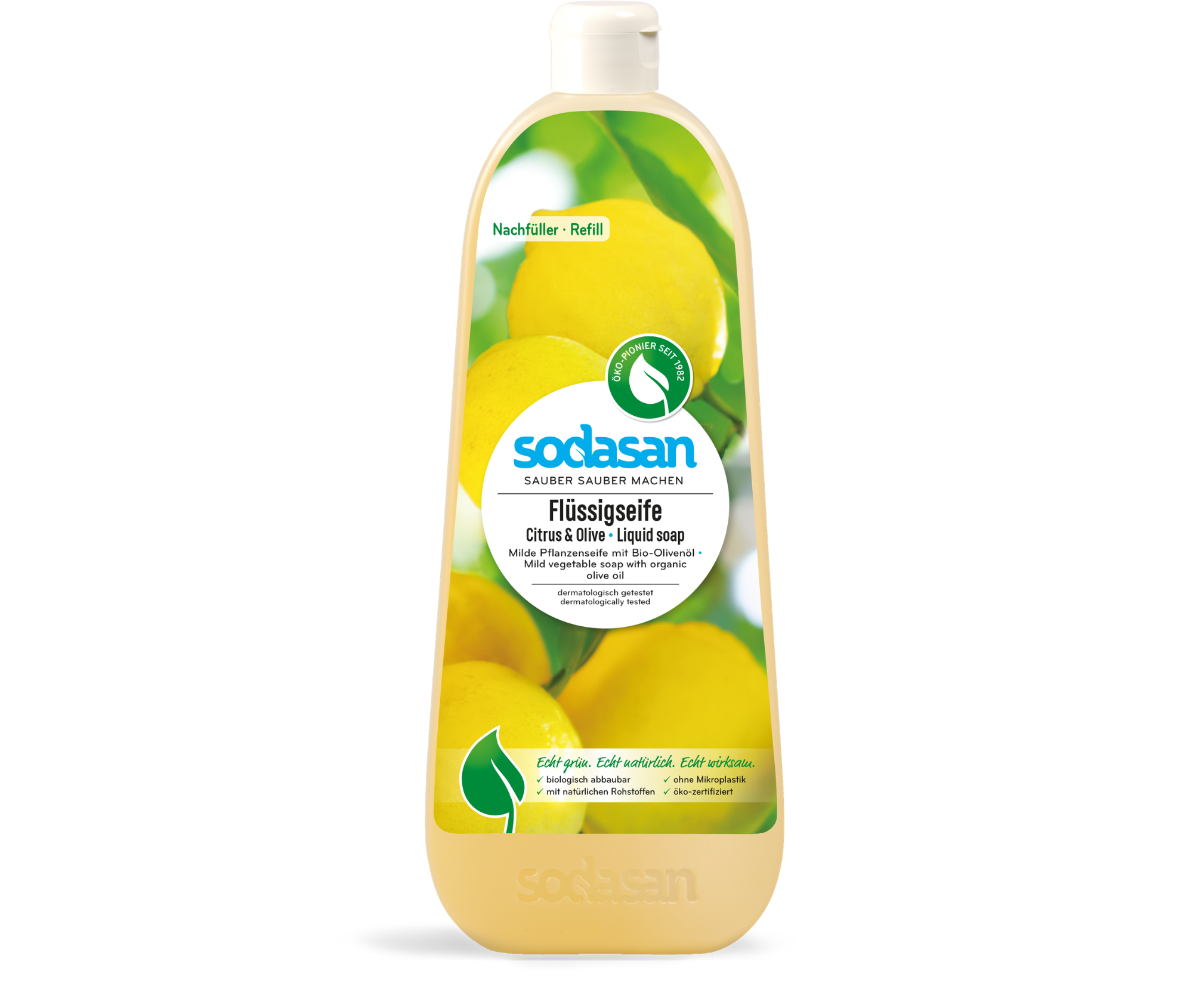 Săpun vegetal organic SODASAN Citrus-Olive, 1 l
