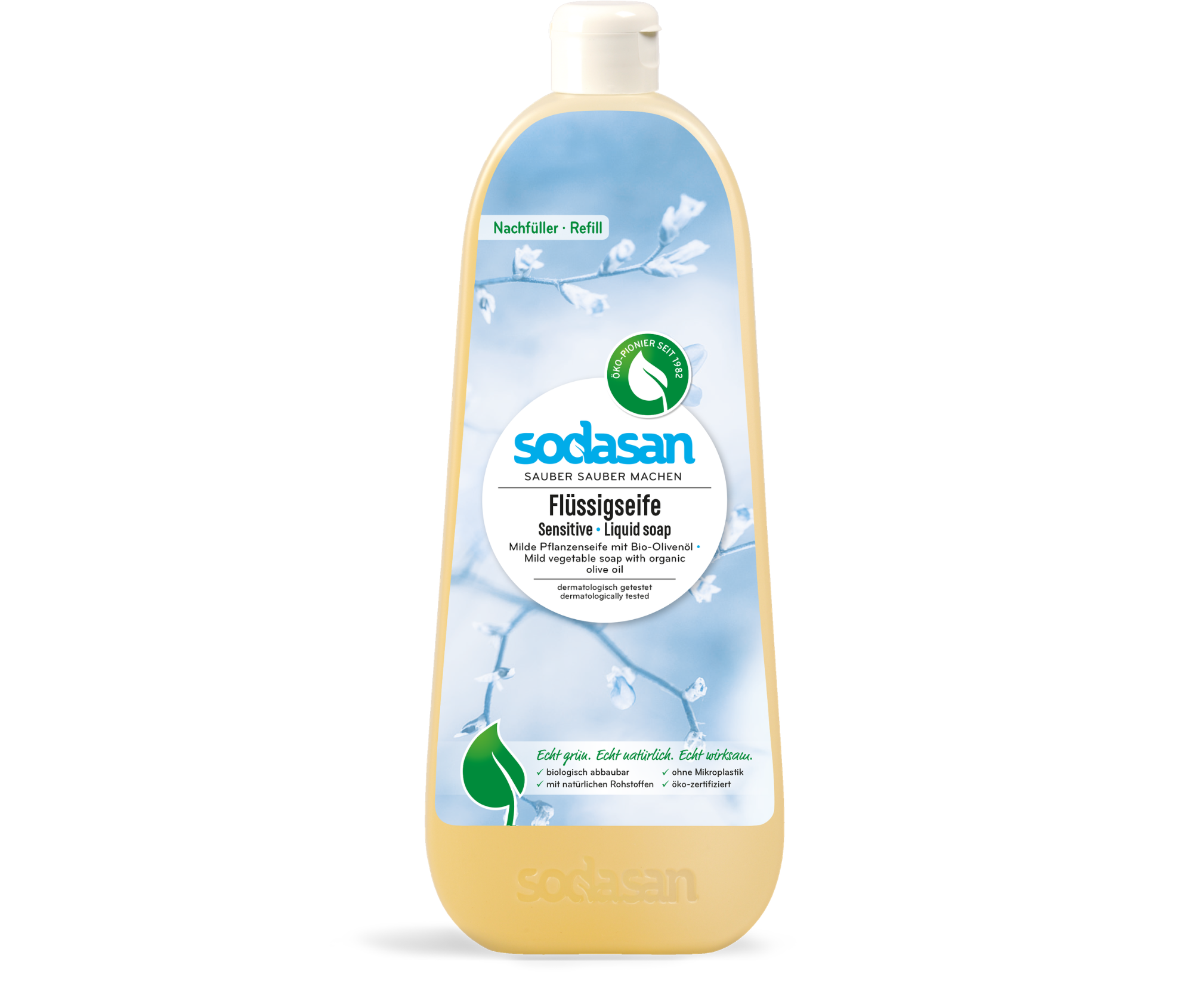 Săpun lichid organic SODASAN Sensitiv pentru pielea sensibilă și delicată a copiilor, 1 l